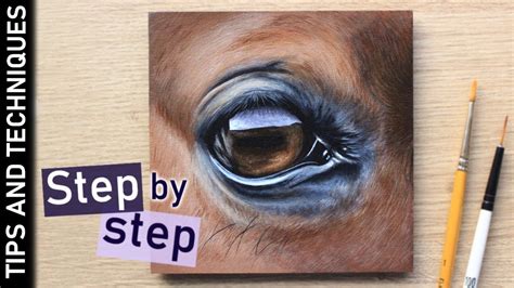 How to paint a horse eye in acrylics | Step by step tutorial - YouTube