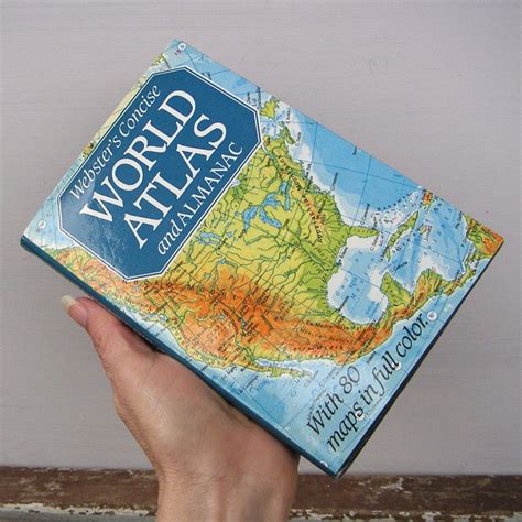 Vintage Concise World Atlas Map Book