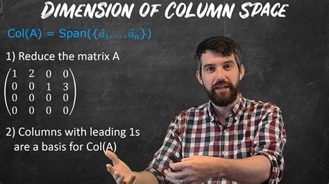 Computing Dimension of Null Space & Column Space - YouTube