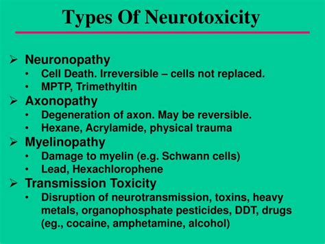 PPT - Neurotoxicity: PowerPoint Presentation, free download - ID:355735