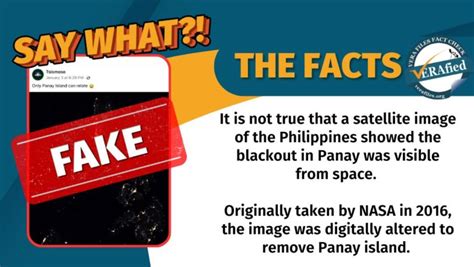 VERA FILES FACT CHECK: Photo showing Panay blackout from space FAKE - VERA Files