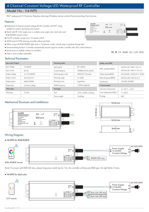 SKYDANCE V4-WPS QUICK START MANUAL Pdf Download | ManualsLib