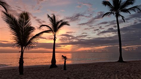 Tropical Beach Sunset Royalty Free Photo