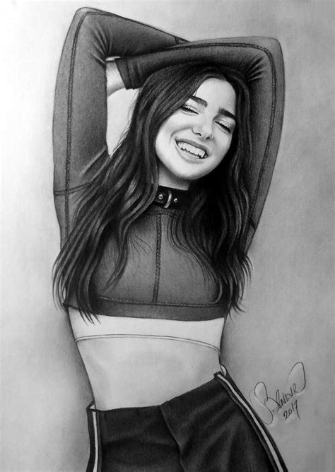 Karakalem Dua Lipa Pencil Drawing by serkanpainter on DeviantArt