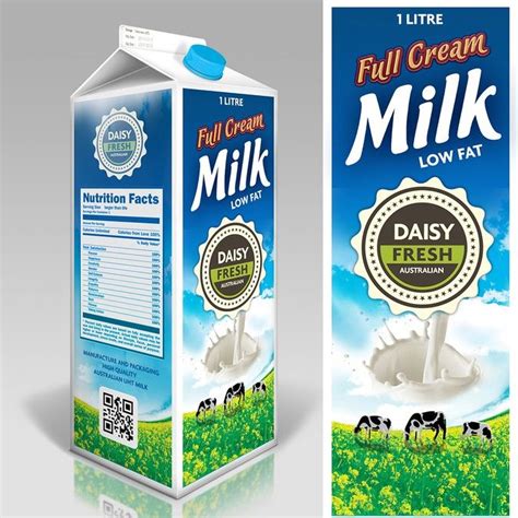 1 Litre UHT Milk Carton Packaging by Joe Ladislaus