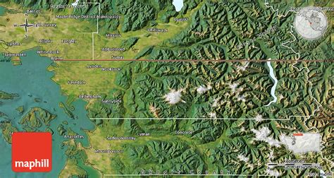 Satellite Map of Whatcom County