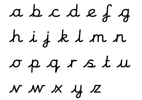 The Cursive Alphabet Used In Most Uk Schools | Cursive inside Alphabet ...