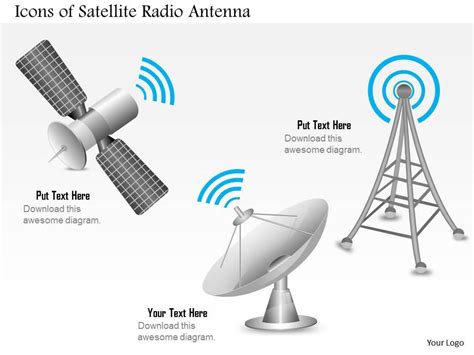 0914 Editable Images Icons Of A Satellite Radio Antenna For Mobile Wireless And Satellite Dish ...