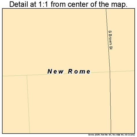 New Rome Ohio Street Map 3955426