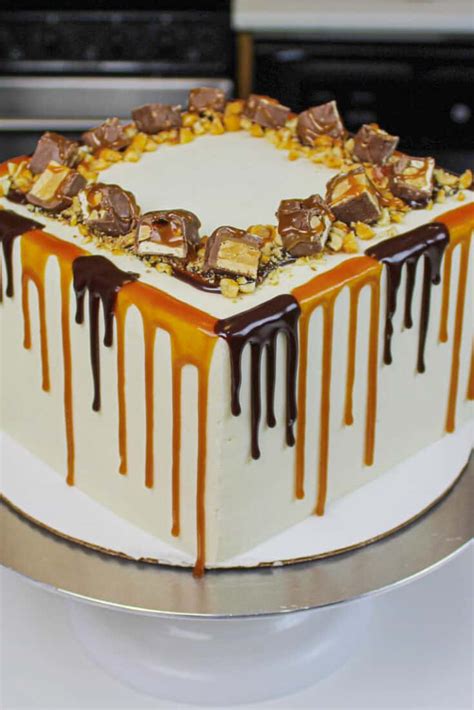 Snickers Drip Cake - The Ultimate Candy Bar Cake