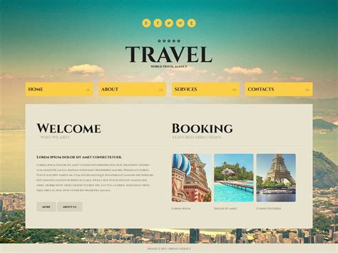 Travel Website Template #43703