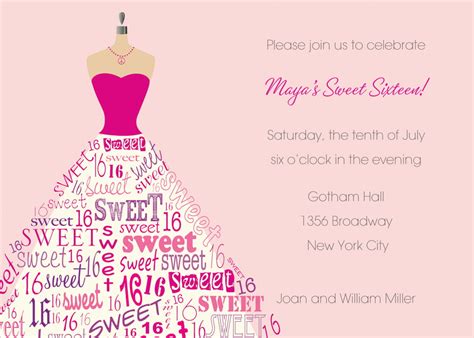 Sweet 16th Birthday Invitations Templates Free Printable | FREE Invitation Templates - Drevio