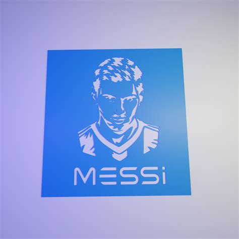 STL file messi stencil ⚽・3D printer model to download・Cults