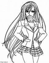 Beautiful Vampire Girl coloring Page sketch template