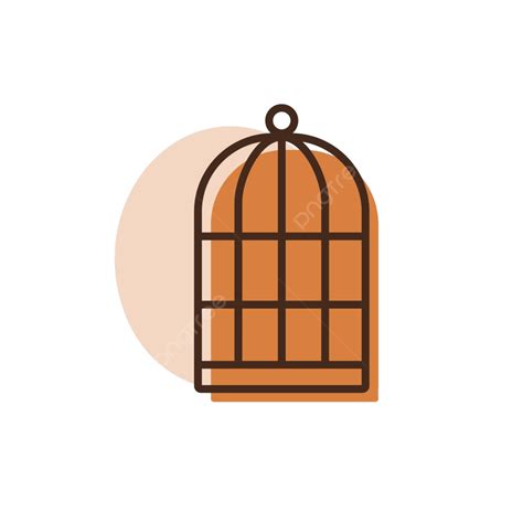 Vector Icon Of An Unoccupied Bird Cage A Sign For Pet Animals Vector, Cute, Illustration, Icon ...