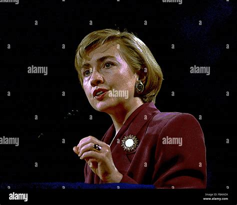 Washington, DC., USA, 19th April,1994 First Lady Hillary Rodham Clinton ...