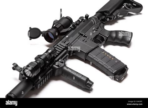 US Army Spec Ops M4A1 custom build assault carbine with RIS/RAS, red dot sight and tactical ...