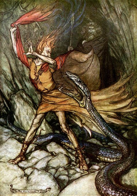 Arthur Rackham Illustration for the book "The Ring of the Nibelungen", 1910: Descripción de la ...