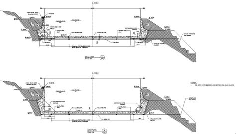 Concrete Dam Design Section Drawing Pdf file - Cadbull