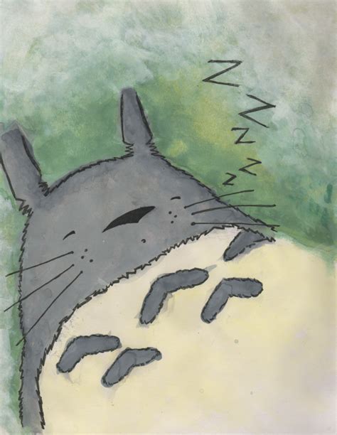 totoro sleeping by that-strange-girl127 on DeviantArt