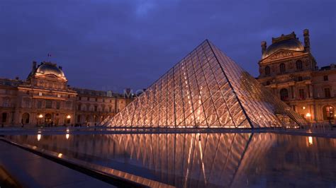 Louvre Pyramid Night Timelapse Stock Footage - YouTube