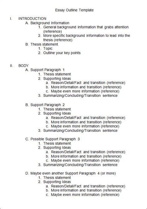 Outline Template - 11+ Download Free Documents in PDF , Excel , Word