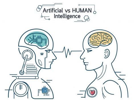 Premium Vector | Humans vs robots | Artificial intelligence technology, Ai artificial ...