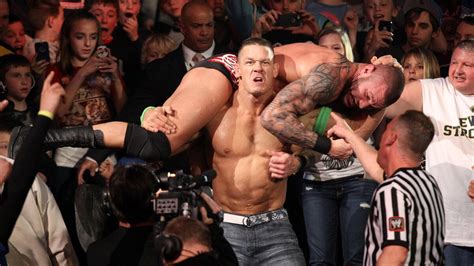 John Cena and Randy Orton brawl outside the ring: Raw, Jan., 20, 2014 | WWE