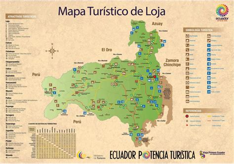 Tourist Attractions Map of Loja, Ecuador - PlanetAndes