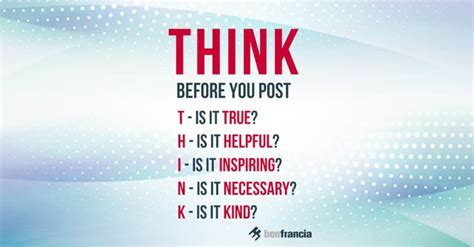 Social Media Etiquette: THINK Before You Post - Ben Francia