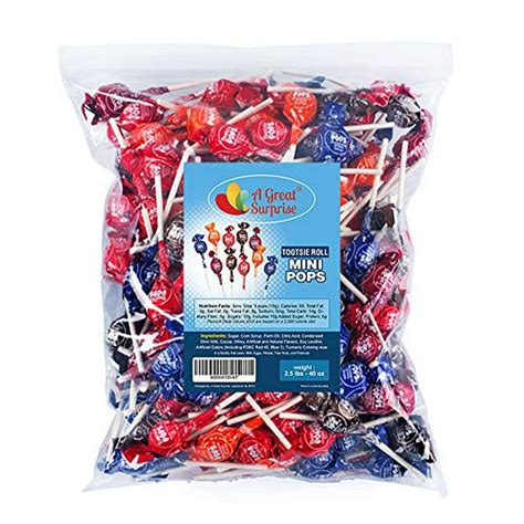 Mini Tootsie Pops - Lollipops For Kids - Tootsie Pops Bulk - Tootsie Pops Miniatures - Tootsie ...