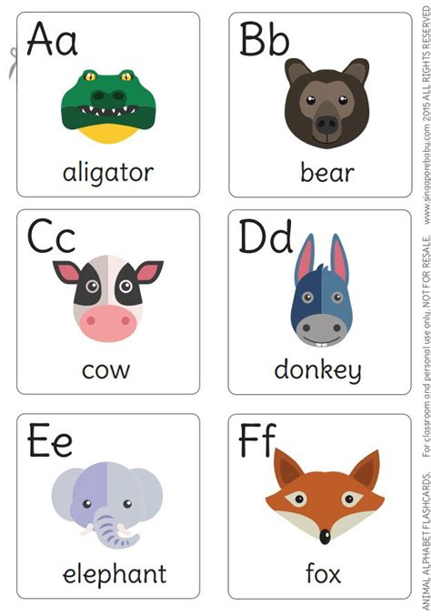 13 Sets of Free, Printable Alphabet Flash Cards