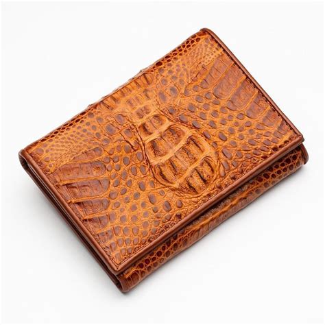 Brown Crocodile Skin Womens Wallets