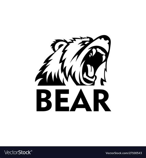 Bear head Royalty Free Vector Image - VectorStock