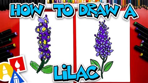 How To Draw Lilac Flowers - YouTube