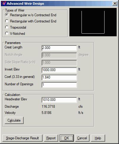 Advanced Weir Design