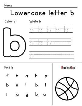 The Letter Bb Worksheets by Melissa Marra | TPT