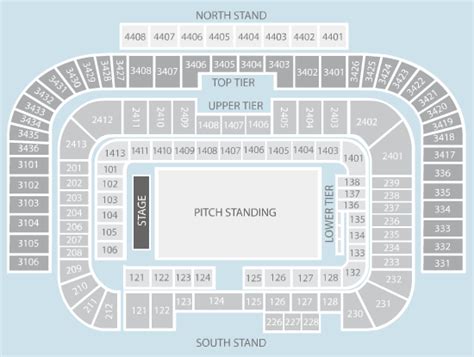 Standing Seating Plan - Old Trafford