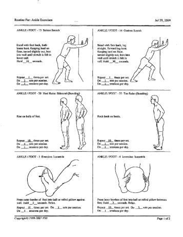 Exercises while in an ankle cast - patient information