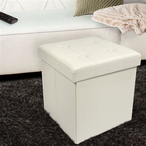 Contemporary Faux leather Storage Bench Ottoman – Modern Rugs and Decor