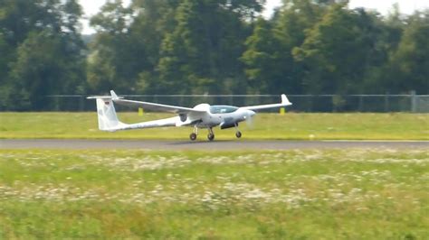 Stemme S-15 motor-glider Landing and Takeoff Groningen Airport Eelde ...