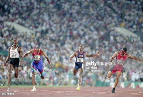 Canada Donovan Bailey victorious after winning Men's 100M Final at ...