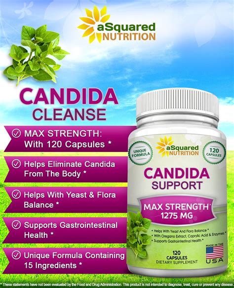 Pure Candida Cleanse Supplement - 120 Capsules - Natural Candida ...