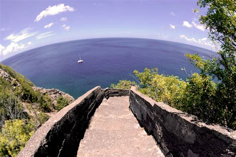 The Ladder on Saba Island, Caribbean Sea #TravelWithBollare Caribbean Queen, Caribbean Sea ...