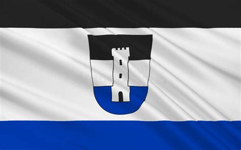 Flag of Neu-Ulm City in Bavaria, Germany Stock Illustration ...