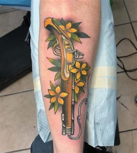 Flintlock Pistol by Danny Stiles, Triumph Tattoo, Louisville Ky. : tattoos