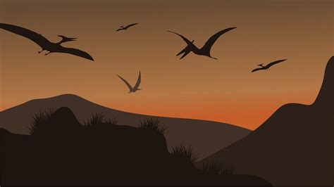 pterodactyl silhouettes | Art, Poster, Silhouette