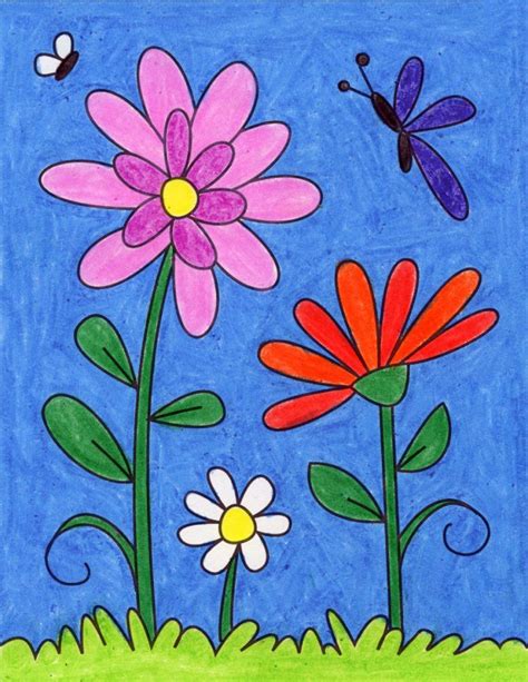 Easy Flower Drawing Tutorial for Kids