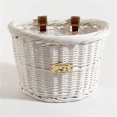 Nantucket Co. Cruiser Collection White Bicycle Basket - 13123571 ...