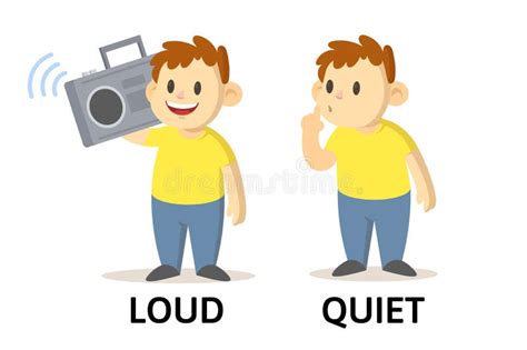 Noisy and quiet stock vector. Illustration of noise, funny - 17386355